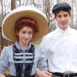 Richard and his sister in Anne of Green Gables inspired clothes.